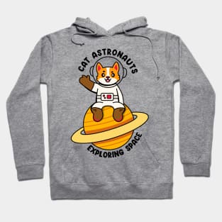 Cat astronauts exploring space Hoodie